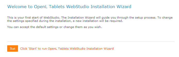 WebStudio Installation Wizard