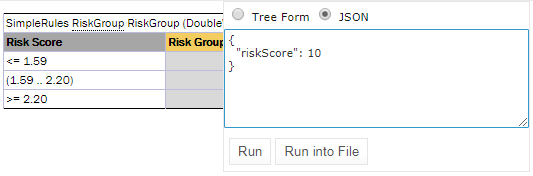Run/Trace with JSON input