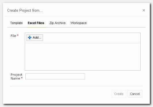 Figure 5: Create Project from.. window