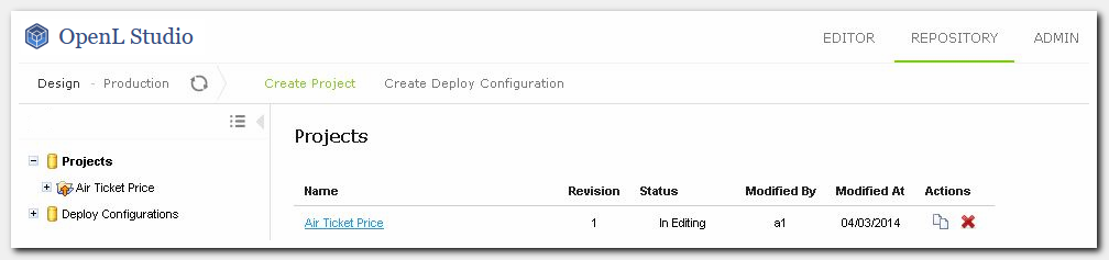 Figure 8: Created Air Ticket Price project