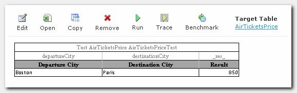 Figure 18: Updated Test Table in OpenL Studio
