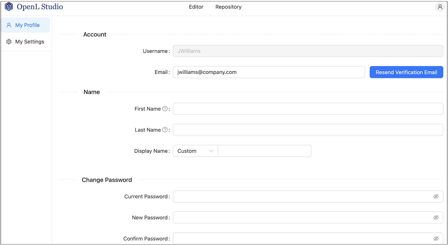 A user initiating verification email resending