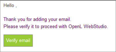 Verification email example